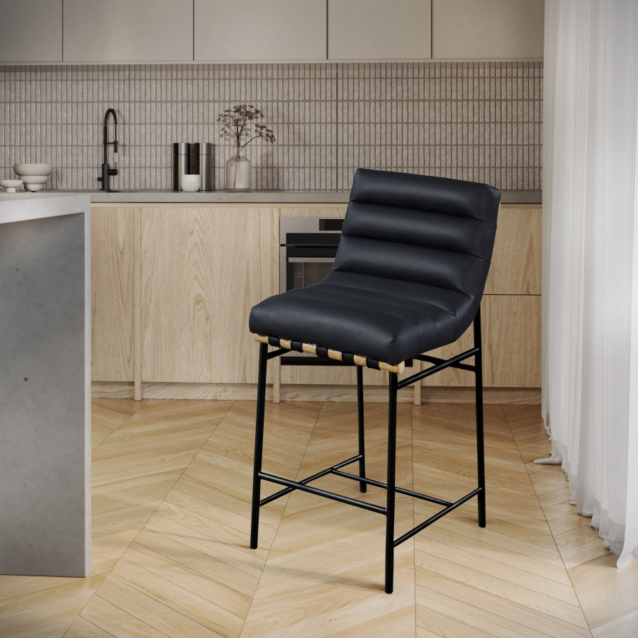 Burke Black Counter Stool - Charmed House Interiors (Kansas City, MO)