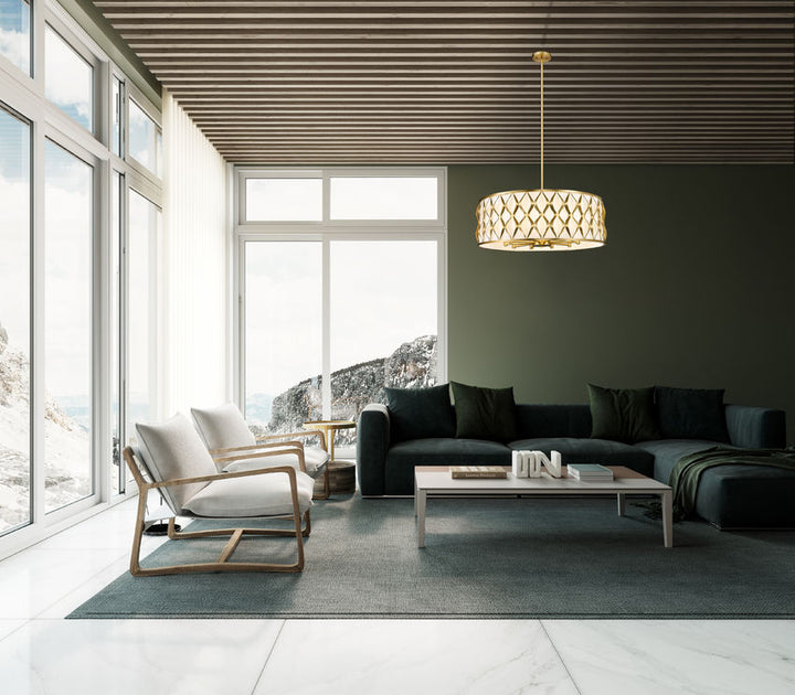 Harden Gold 10 Lt Chandelier - Charmed House Interiors (Kansas City, MO)
