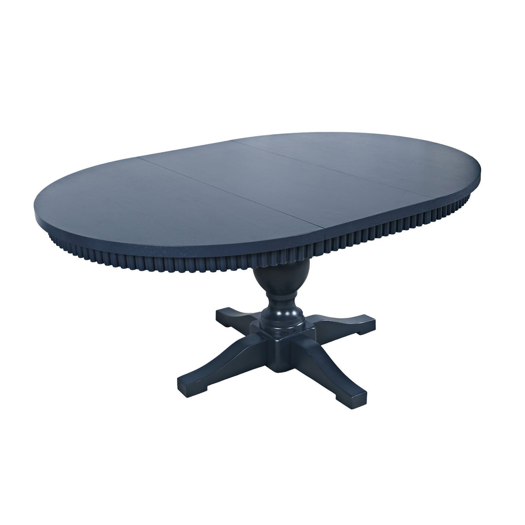 Westport Navy Round to Oval Dining Table - Charmed House Interiors (Kansas City, MO)
