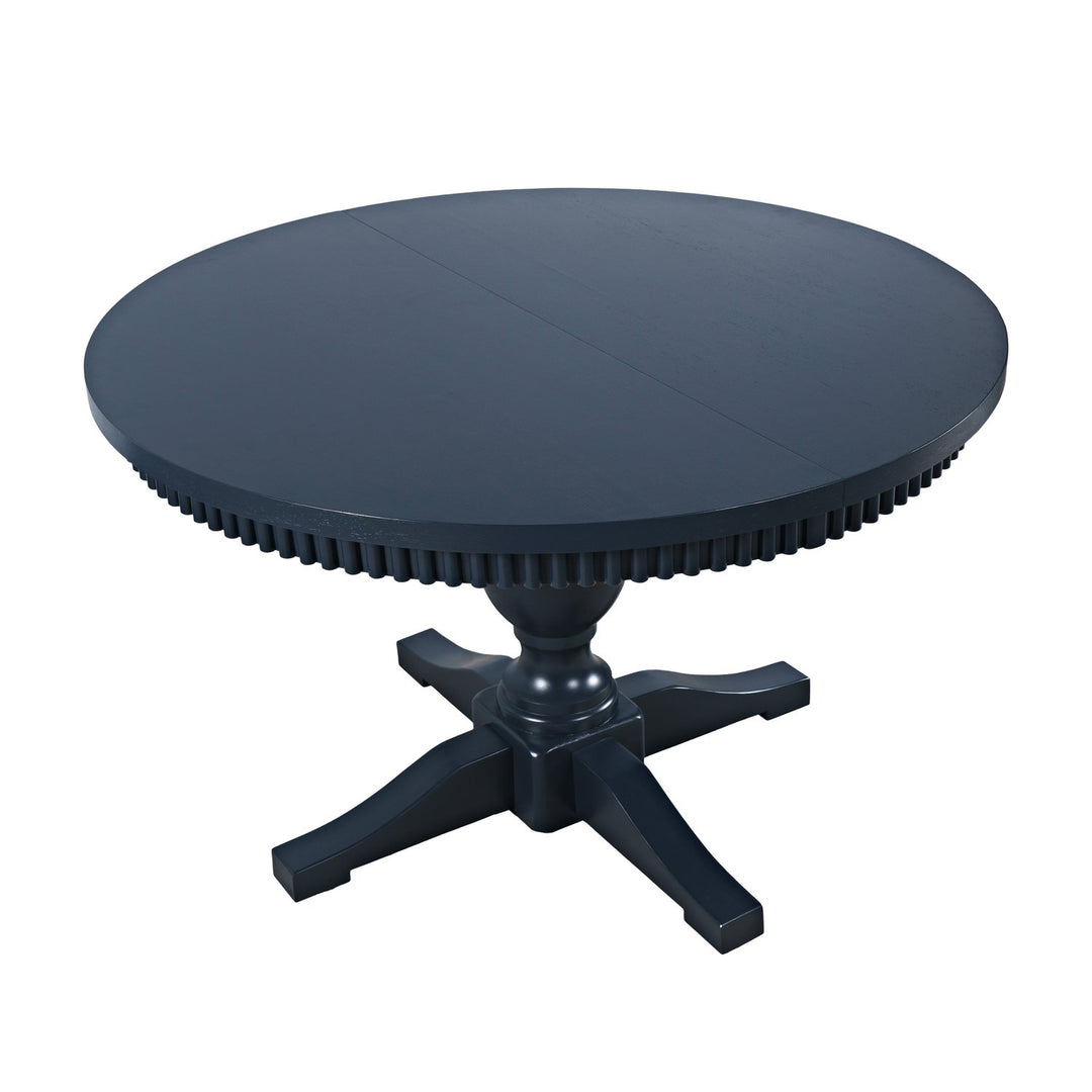 Westport Navy Round to Oval Dining Table - Charmed House Interiors (Kansas City, MO)