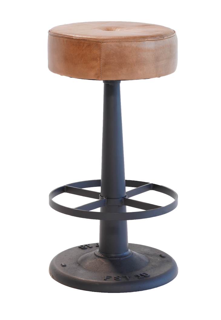 Gavin Leather Counter Stool - Charmed House Interiors (Kansas City, MO)
