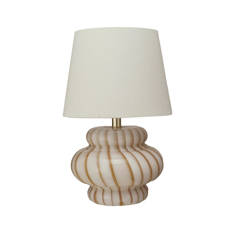 Hand-Blown Art Glass Table Lamp w/ Stripes - Charmed House Interiors (Kansas City, MO)