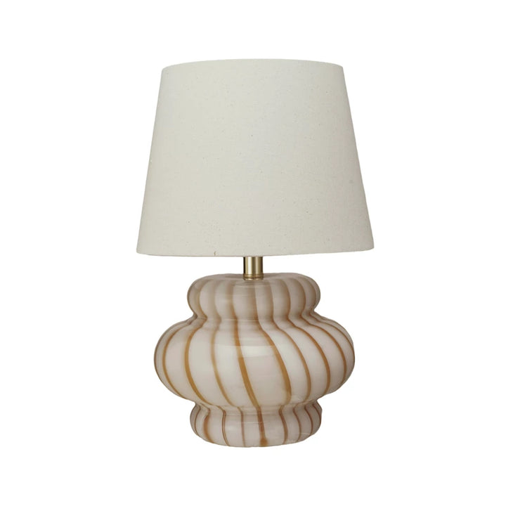 Hand-Blown Art Glass Table Lamp w/ Stripes - Charmed House Interiors (Kansas City, MO)