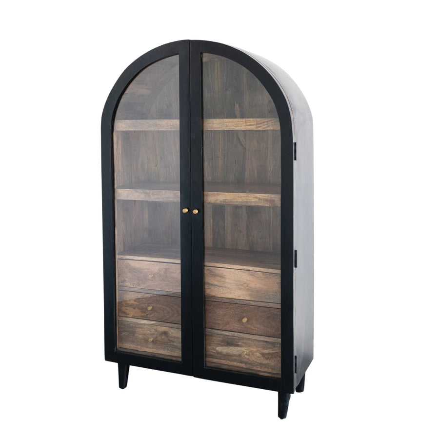 Mango Wood Arched Cabinet - Charmed House Interiors (Kansas City, MO)