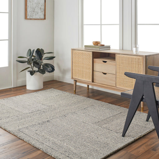 Maroc Hand Tufted Rug Black/White  9X12 - Charmed House Interiors (Kansas City, MO)