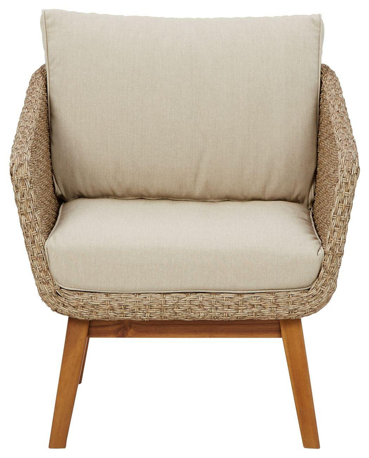 Wicker Lounge Chair W/cushion