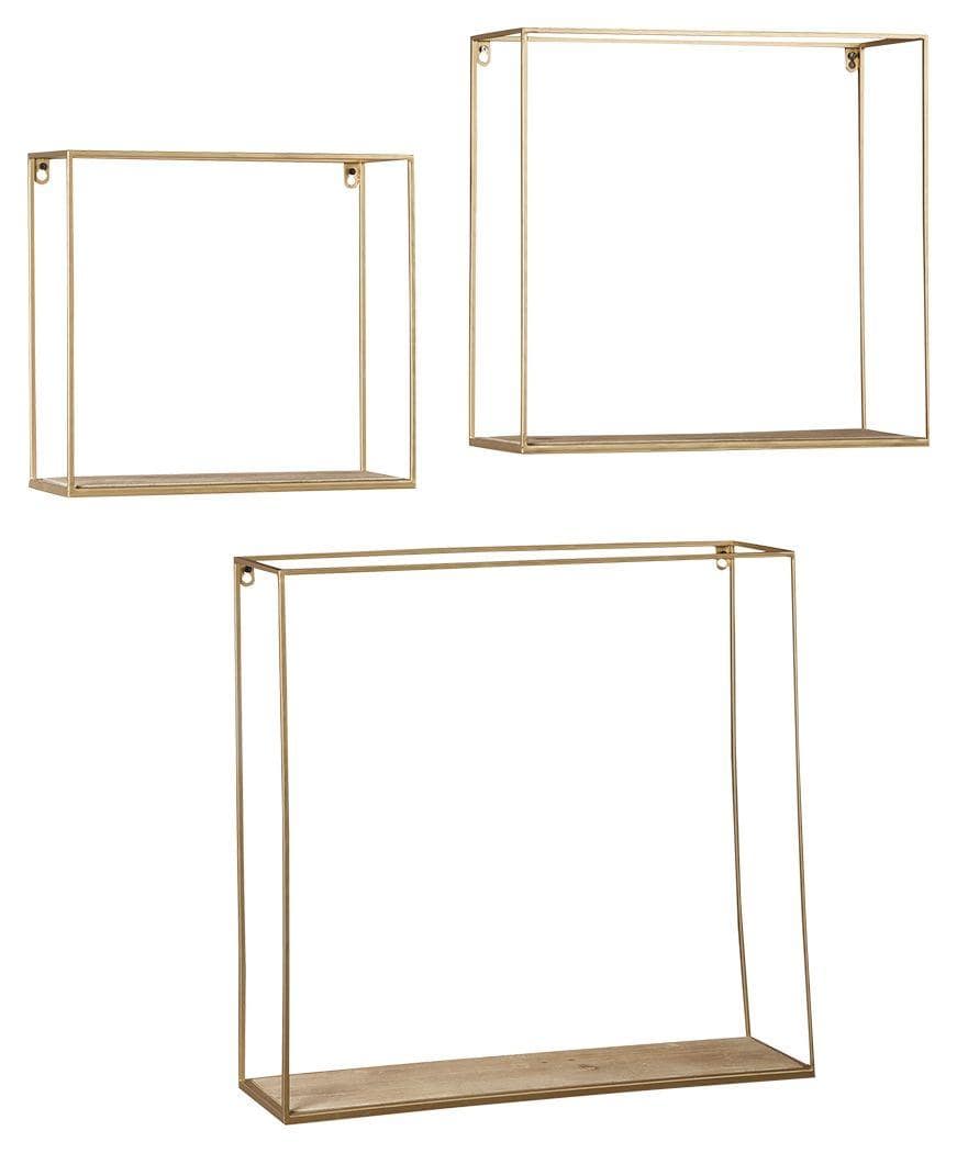 Metal/Wood Open Square Wall Shelves - Charmed House Interiors (Kansas City, MO)