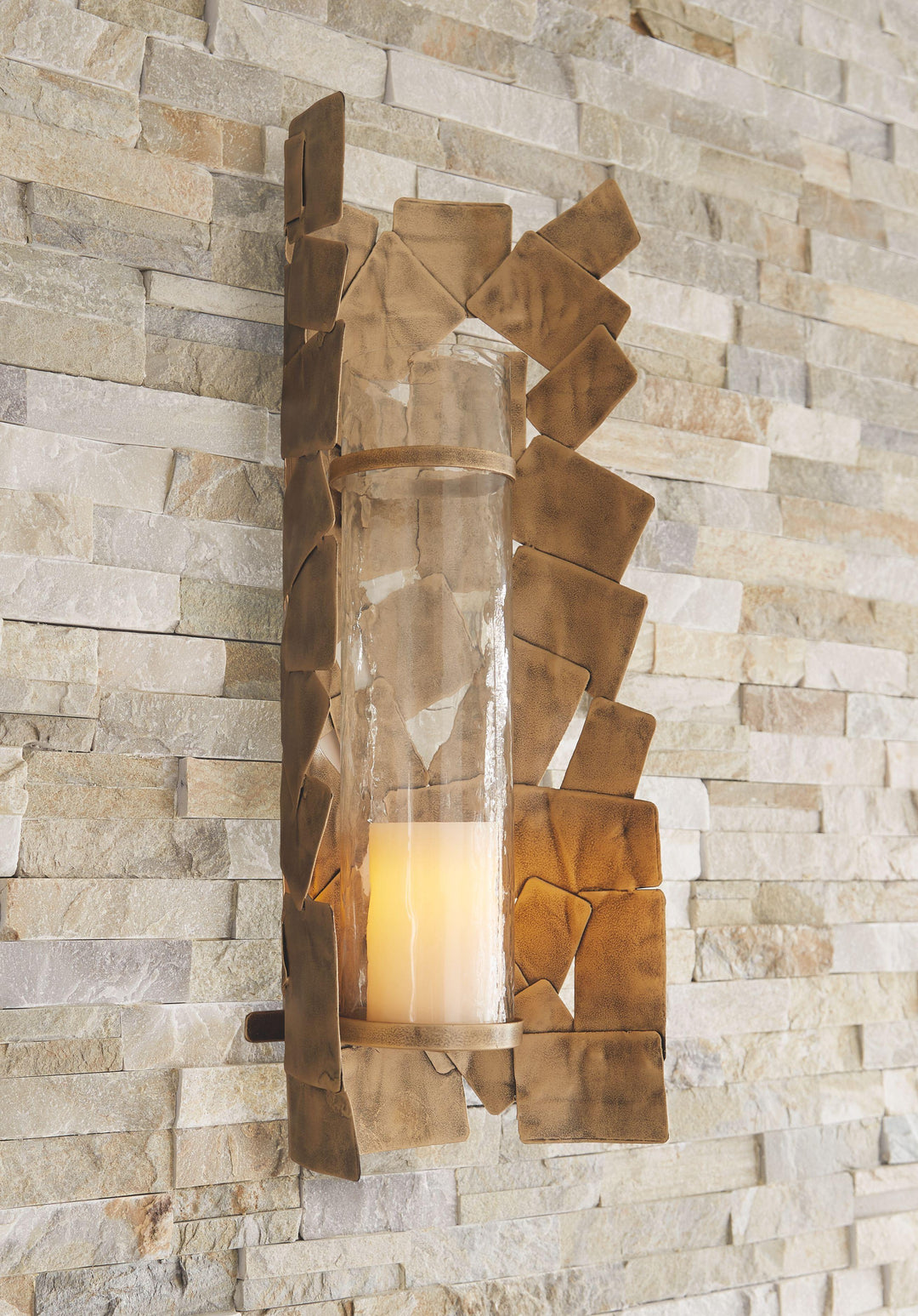 Gold Candle Wall Sconce