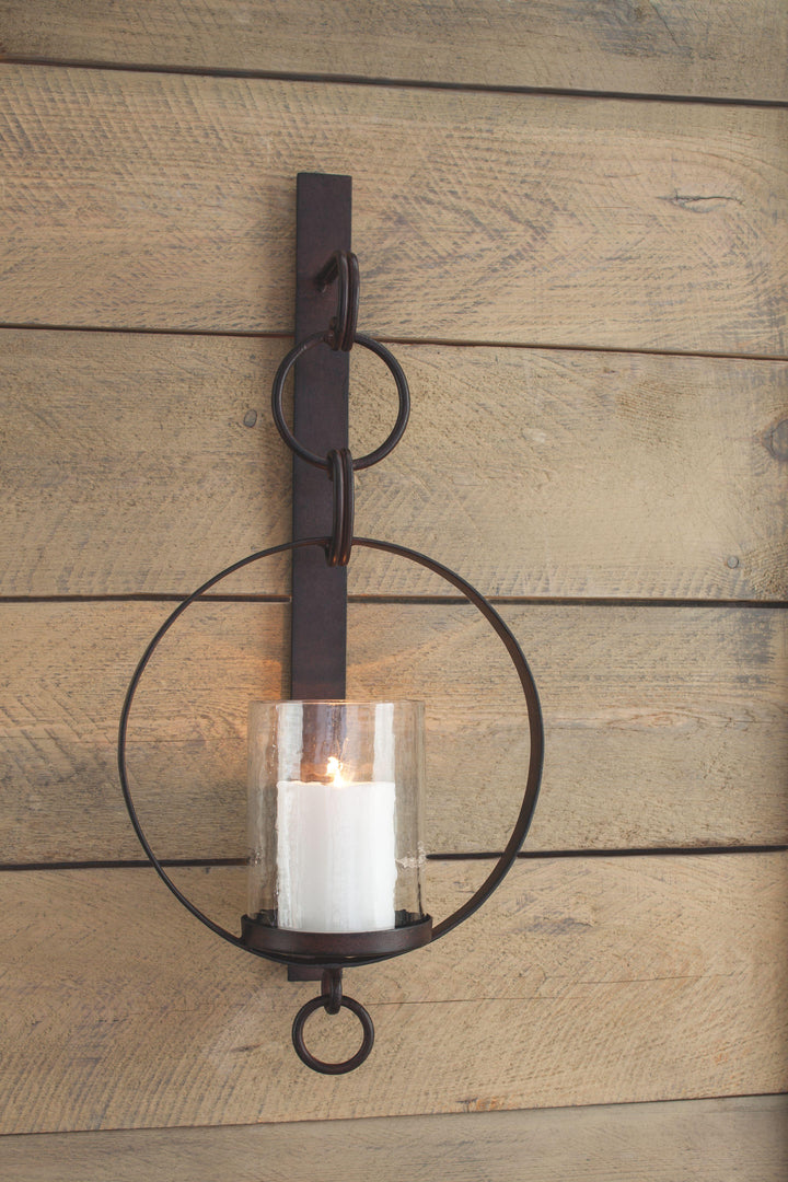 Bronze Candle Wall Sconce