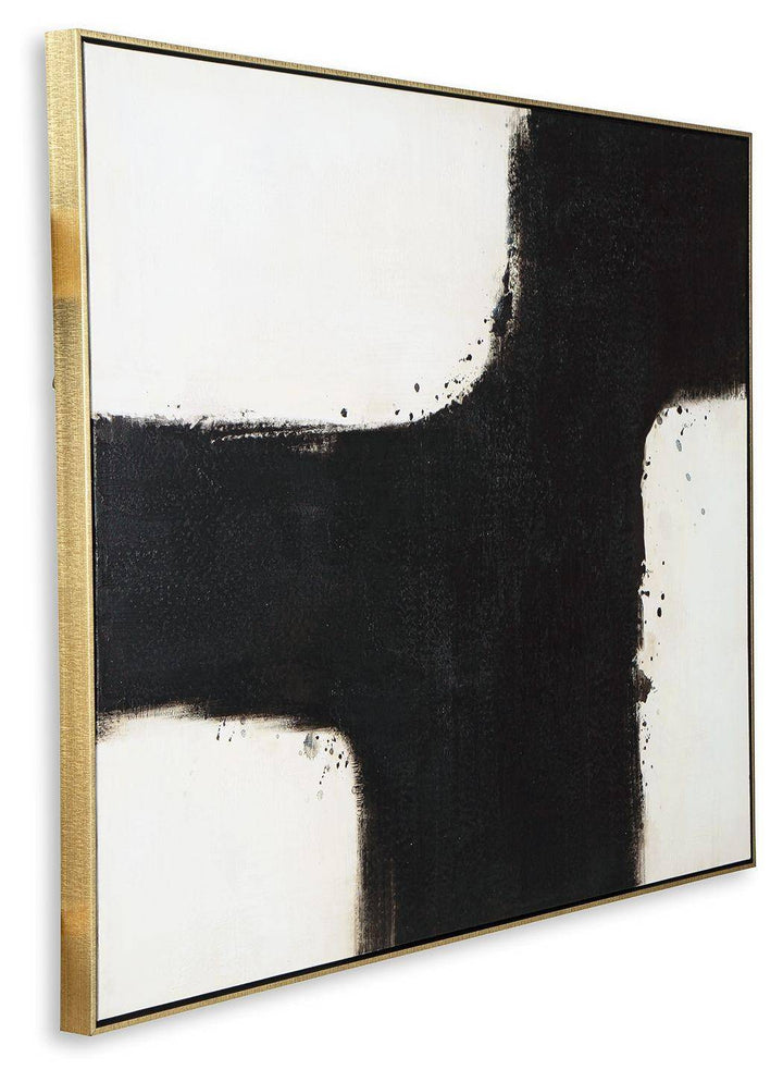 Lea Black & White Abstract Wall Art - Charmed House Interiors (Kansas City, MO)