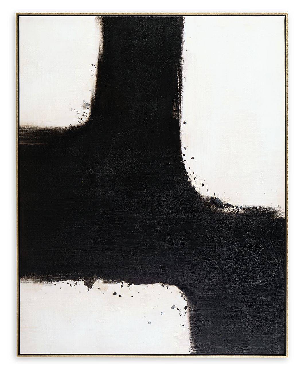 Lea Black & White Abstract Wall Art - Charmed House Interiors (Kansas City, MO)