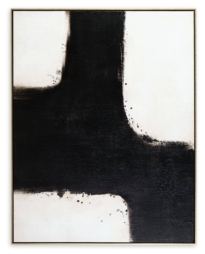 Lea Black & White Abstract Wall Art - Charmed House Interiors (Kansas City, MO)