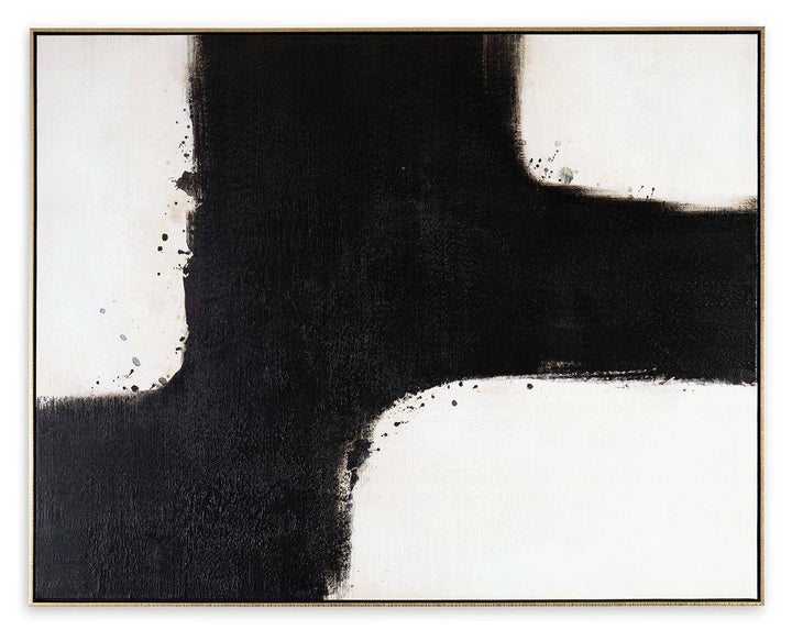 Lea Black & White Abstract Wall Art - Charmed House Interiors (Kansas City, MO)