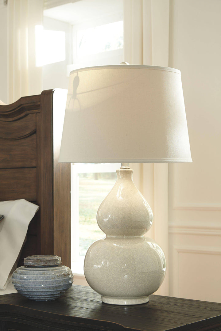 Ivory Ceramic Table Lamp - Charmed House Interiors (Kansas City, MO)