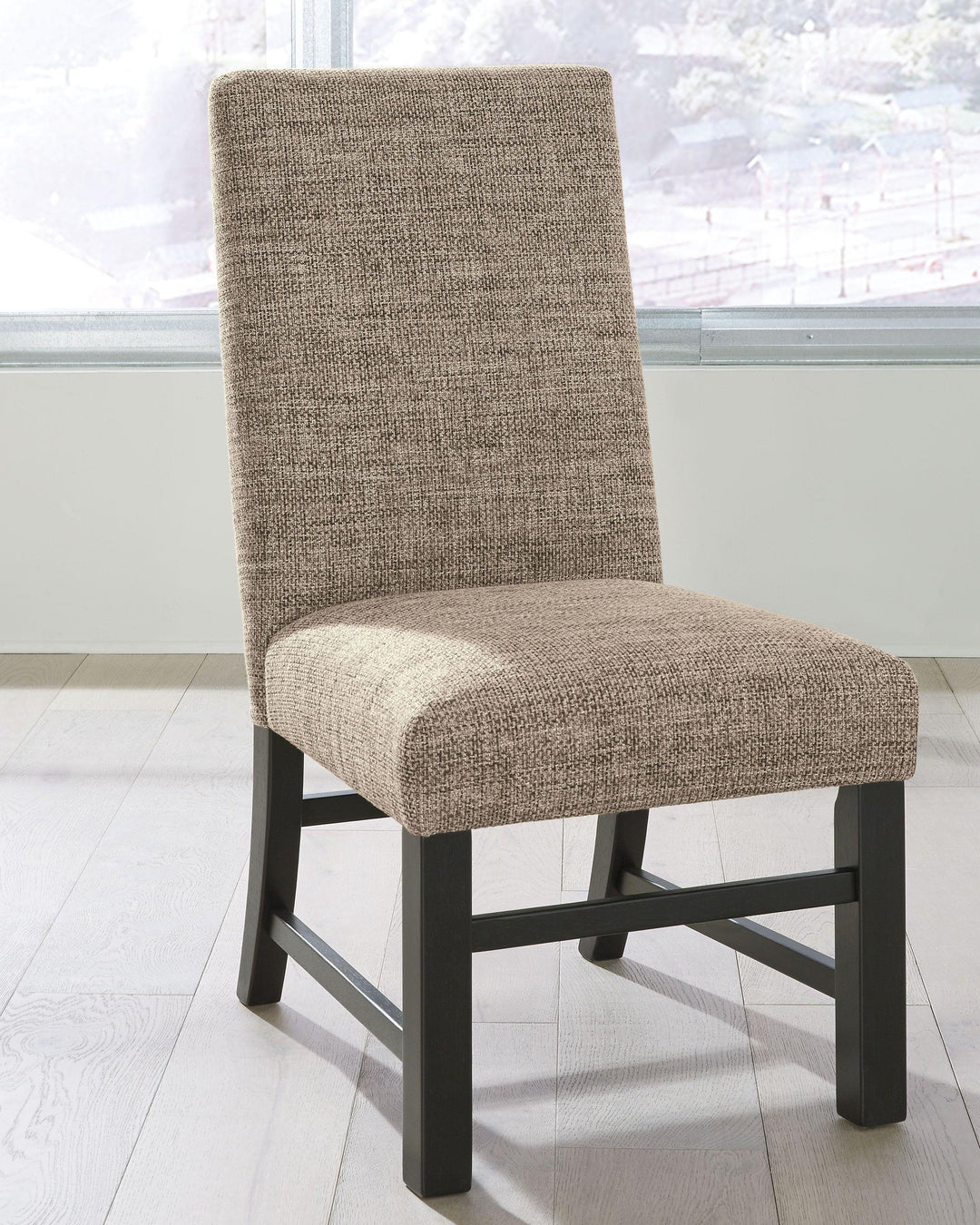 Beige Tweed Dining Chair