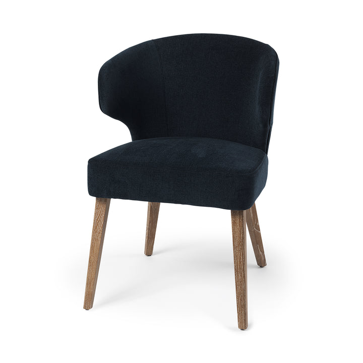 Niles Wingback Dining Chair in Navy