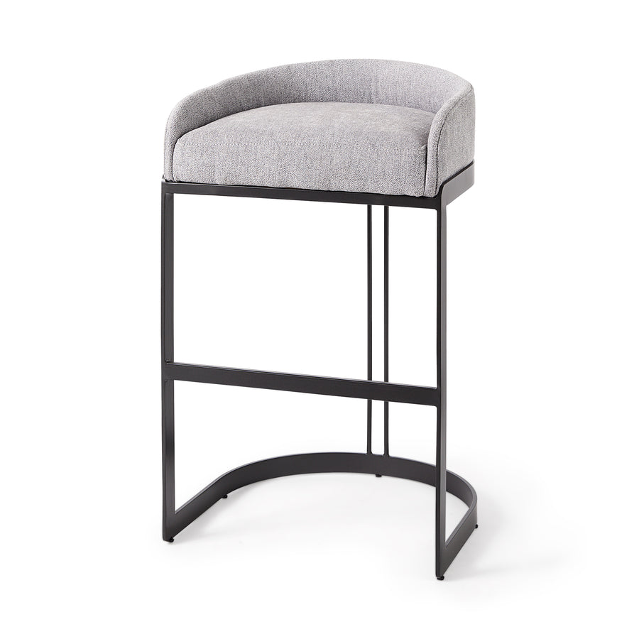 Hollyfield Grey Bar Stool - Charmed House Interiors (Kansas City, MO)
