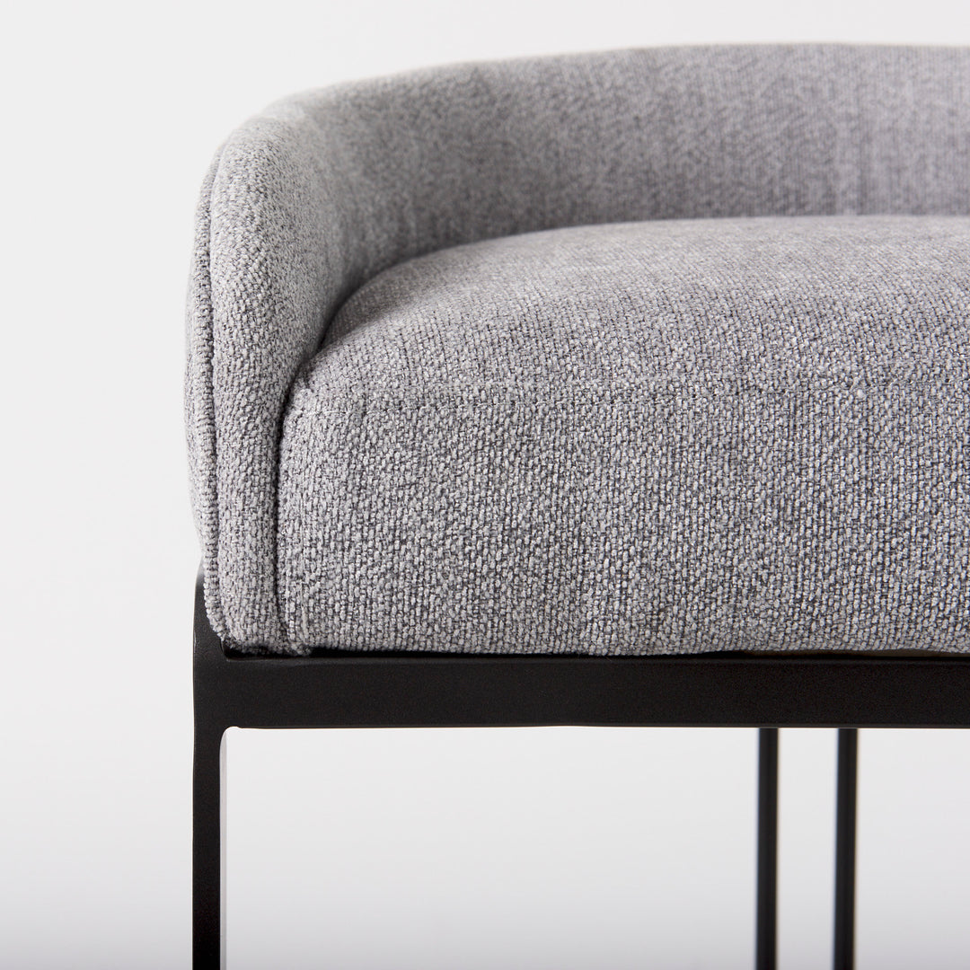 Hollyfield Grey Bar Stool - Charmed House Interiors (Kansas City, MO)
