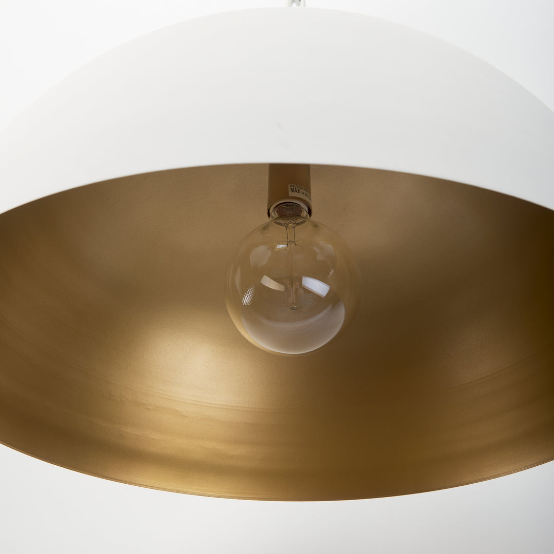 Juniper White Dome Pendant Light - Charmed House Interiors (Kansas City, MO)