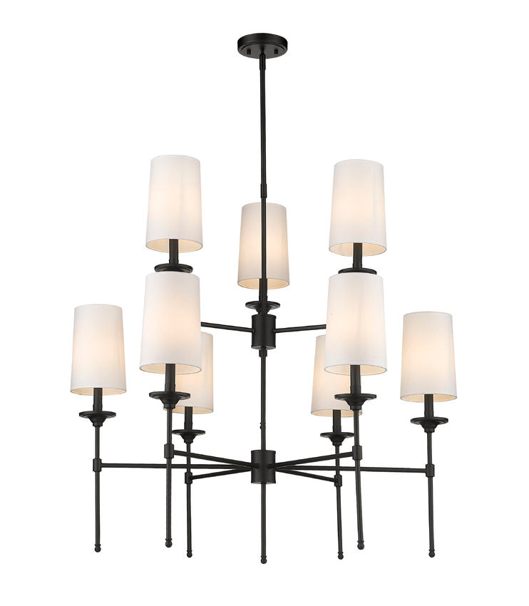 Emily Black 9-Lt Chandelier - Charmed House Interiors (Kansas City, MO)