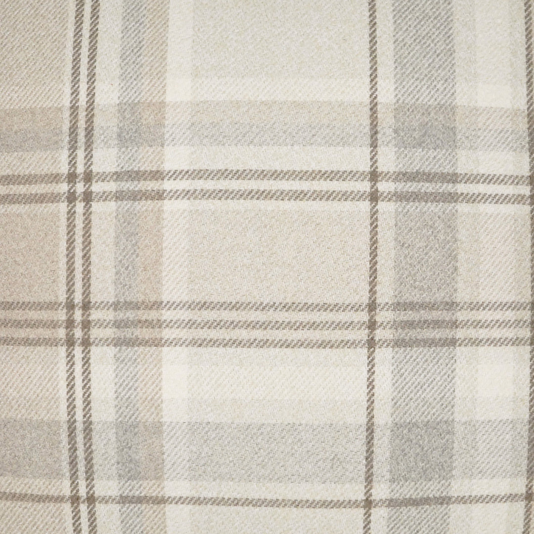 24" Tartan Plaid Buff Tan Down Pillow - Charmed House Interiors (Kansas City, MO)