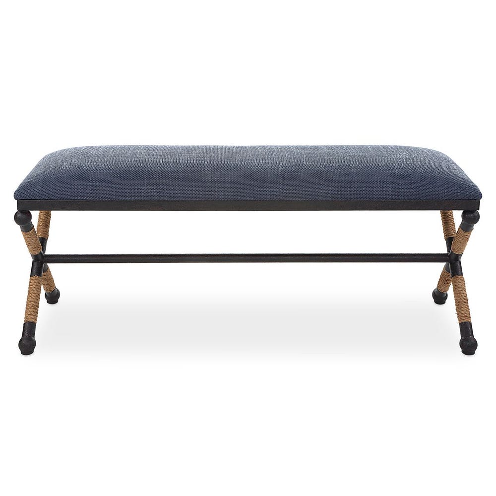 Navy Firth Bench - Charmed House Interiors (Kansas City, MO)
