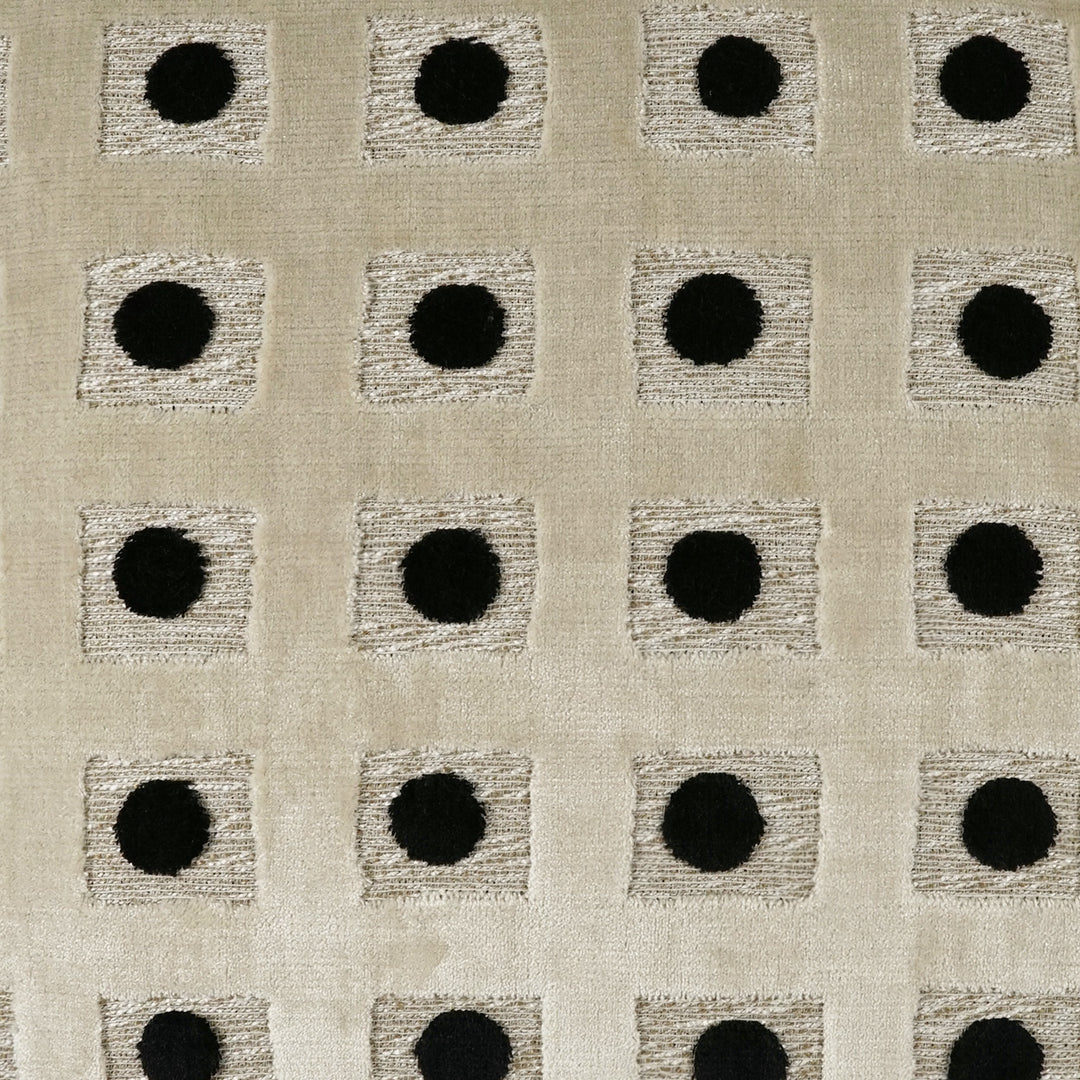 24" Domino Black Dot Down Pillow
