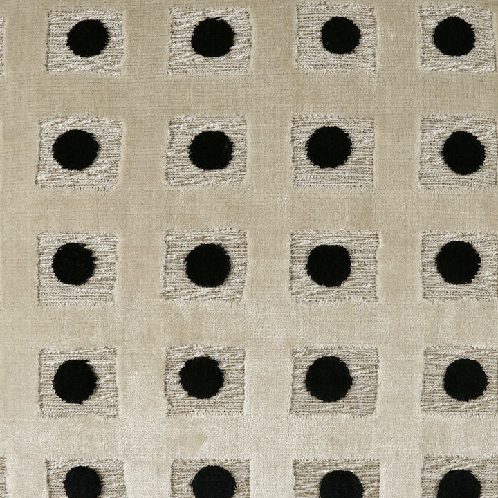 24" Domino Black Dot Down Pillow