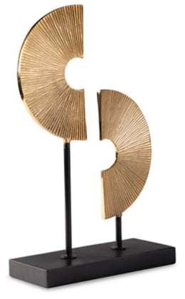 Gold Split Circle Sculpture - Charmed House Interiors (Kansas City, MO)