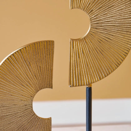 Gold Split Circle Sculpture - Charmed House Interiors (Kansas City, MO)