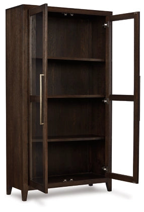 Dylan Chestnut Tall 2 Door Wood/Glass Cabinet - Charmed House Interiors (Kansas City, MO)