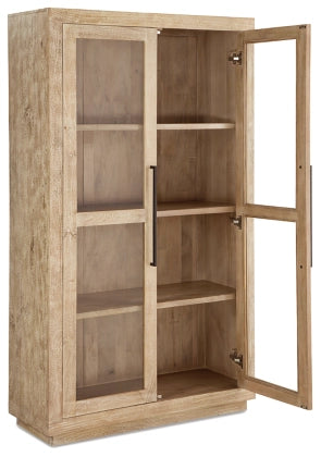 Stella Tall Light Wood Accent Cabinet - Charmed House Interiors (Kansas City, MO)