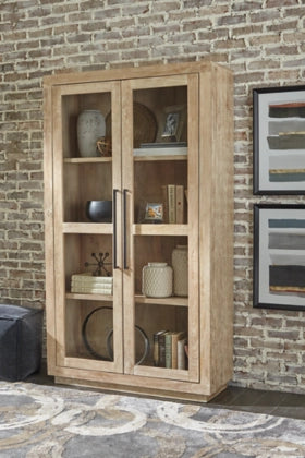 Stella Tall Light Wood Accent Cabinet - Charmed House Interiors (Kansas City, MO)