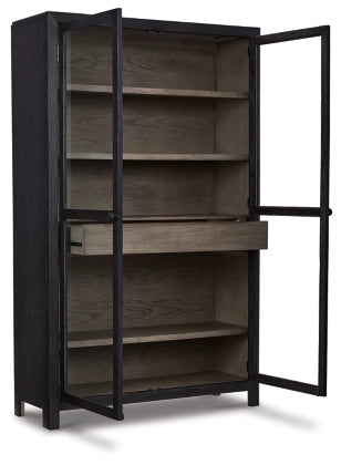 Boden Black Glass Door Tall Cabinet - Charmed House Interiors (Kansas City, MO)