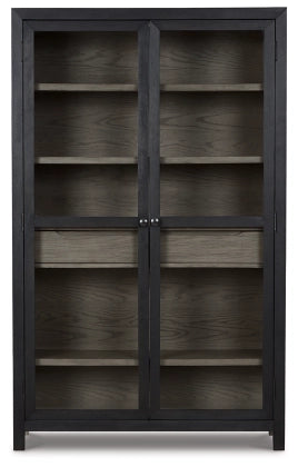 Boden Black Glass Door Tall Cabinet - Charmed House Interiors (Kansas City, MO)