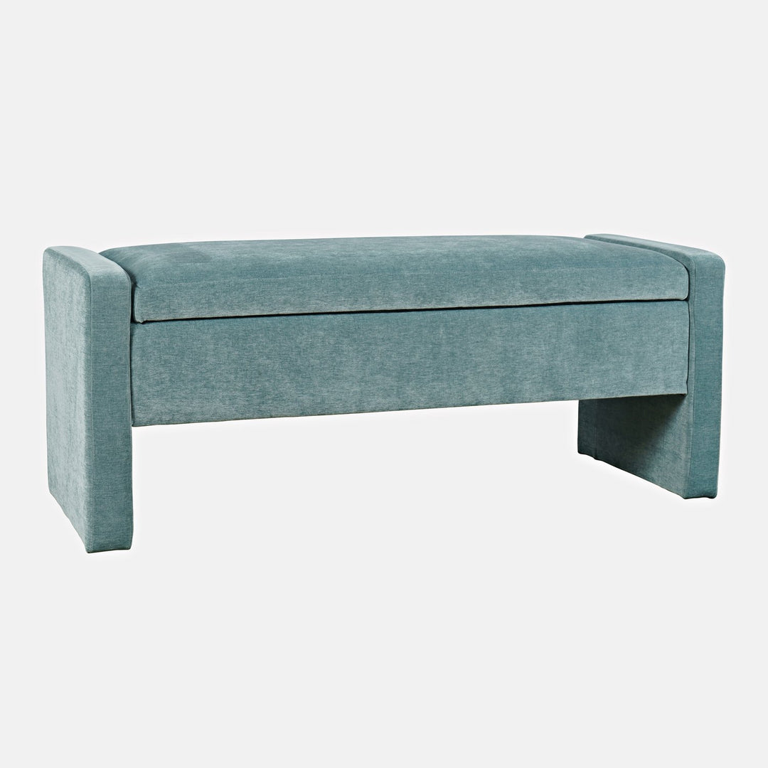Blue Braun Velvet Bench