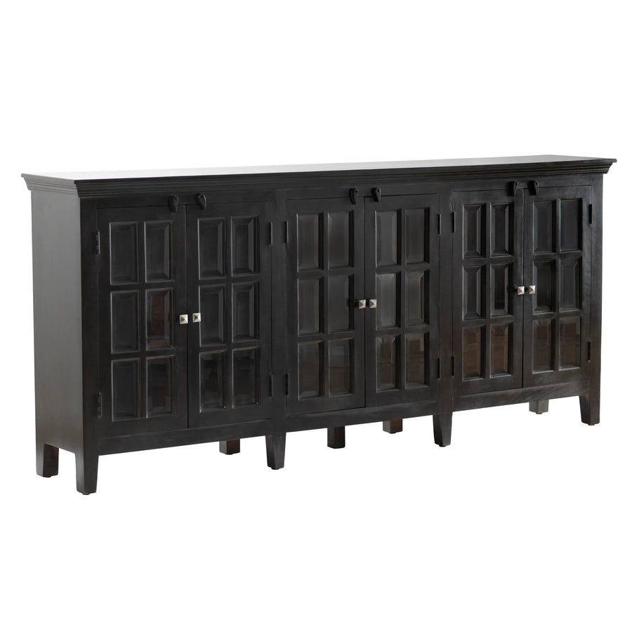 Bengal Manor Acacia Wood Sideboard in Black - Charmed House Interiors (Kansas City, MO)