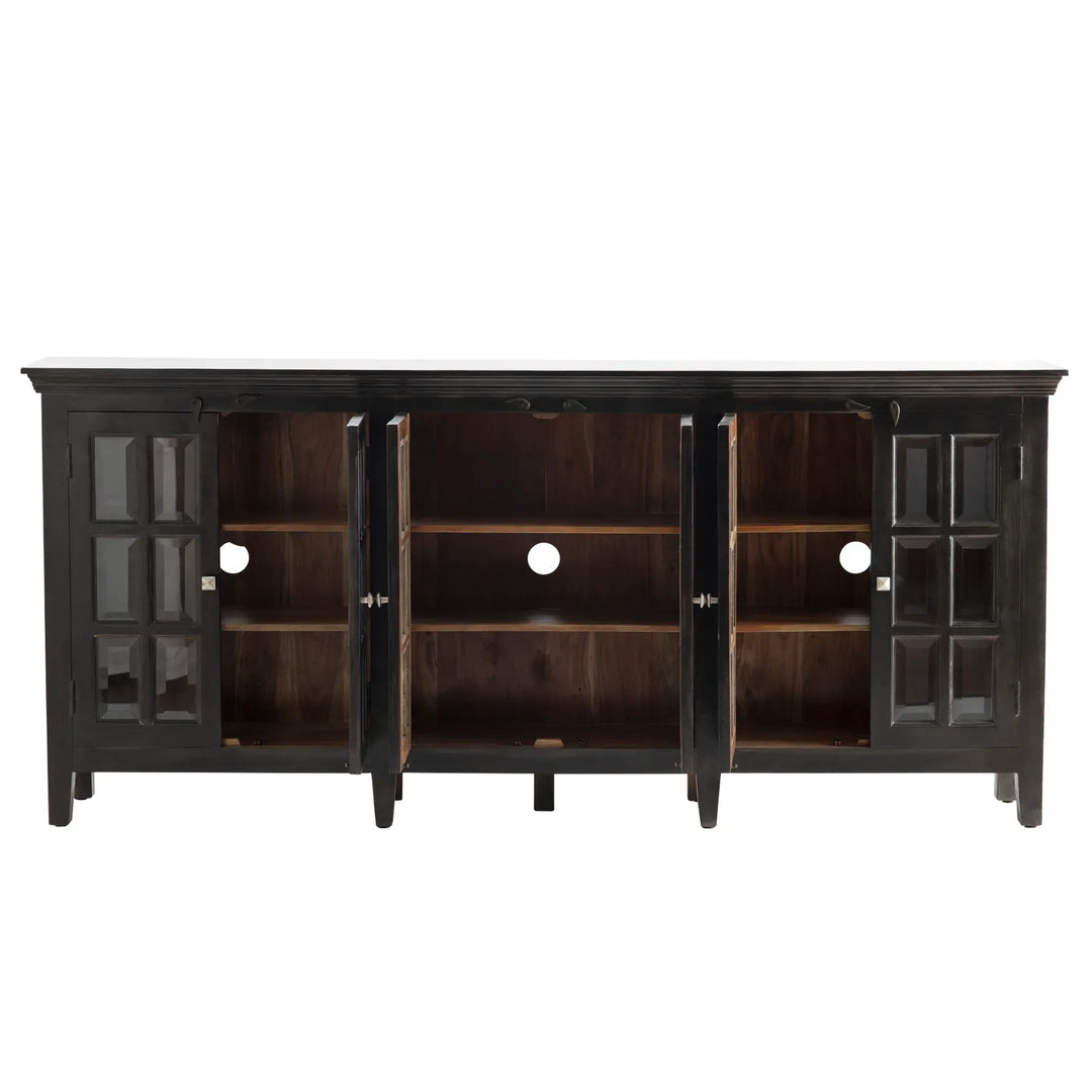 Bengal Manor Acacia Wood Sideboard in Black - Charmed House Interiors (Kansas City, MO)
