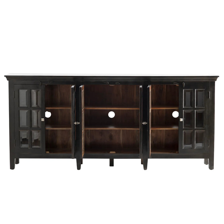 Bengal Manor Acacia Wood Sideboard in Black - Charmed House Interiors (Kansas City, MO)