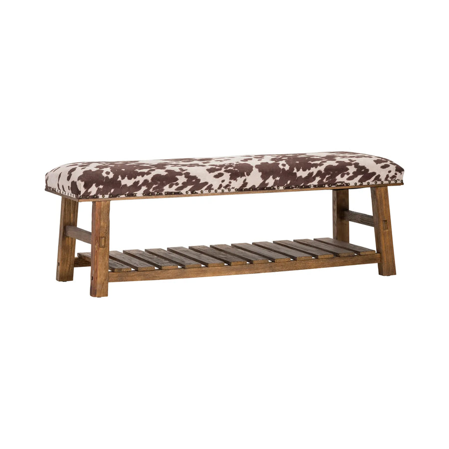 Cowhide Bench - Charmed House Interiors (Kansas City, MO)