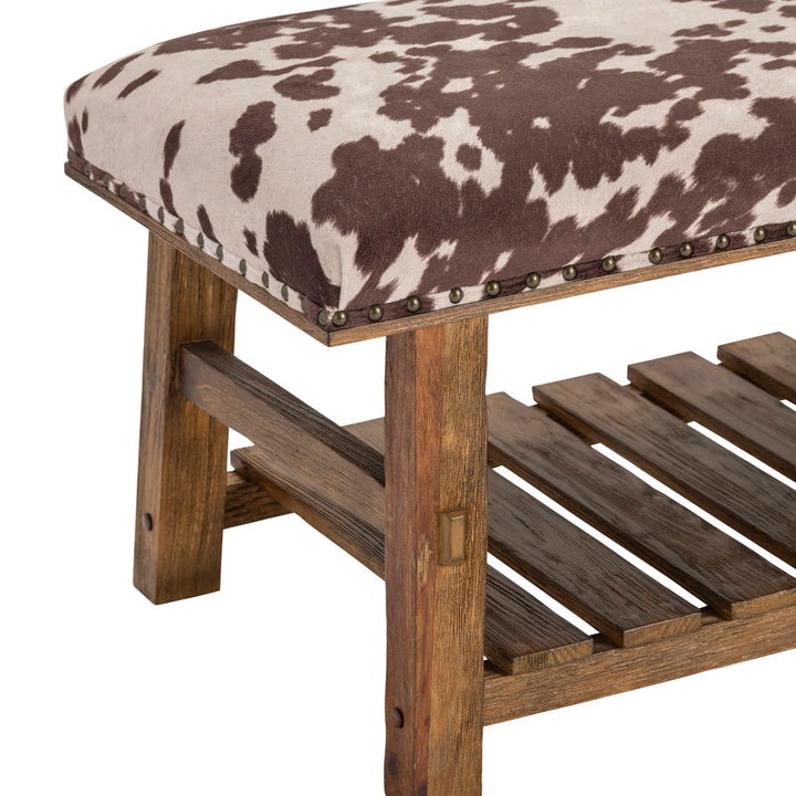 Cowhide Bench - Charmed House Interiors (Kansas City, MO)