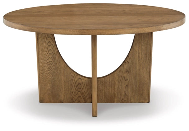 60" Round Gianna Wood Table w Geometric Base - Charmed House Interiors (Kansas City, MO)