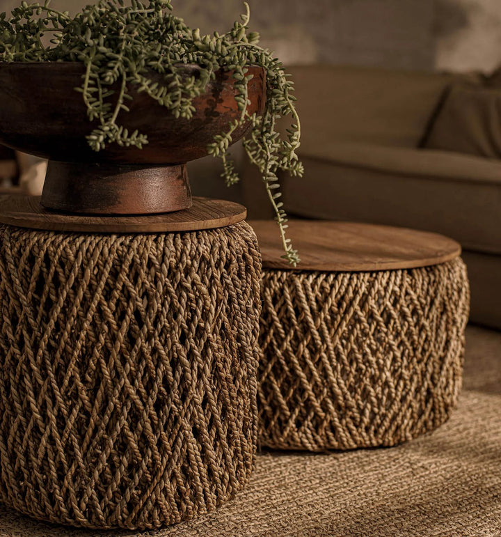 D-Bodhi Large Woven Side Table - Charmed House Interiors (Kansas City, MO)