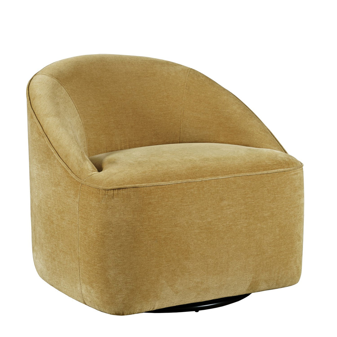 Lulu Gold Velvet Swivel Chair