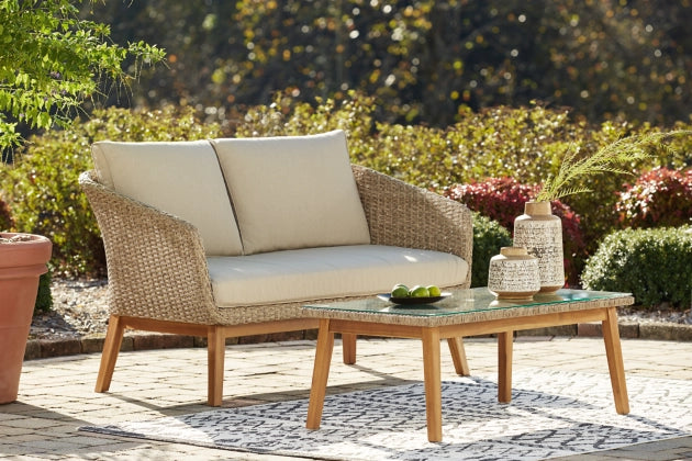 Wicker Outdoor Loveseat - Charmed House Interiors (Kansas City, MO)