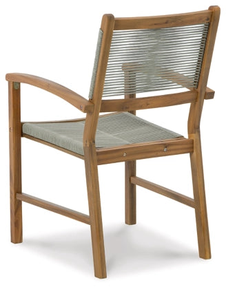 Acacia Outdoor Rope Back Dining Arm Chair - Charmed House Interiors (Kansas City, MO)