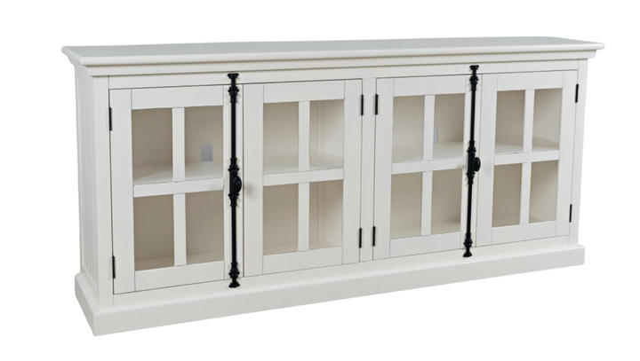 70" Maribel White Cabinet - Charmed House Interiors (Kansas City, MO)