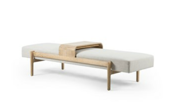 Finley Wood/Upholstered Bench - Charmed House Interiors (Kansas City, MO)