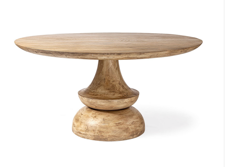 Crossman 60" Round  Solid Wood Dining Table - Charmed House Interiors (Kansas City, MO)