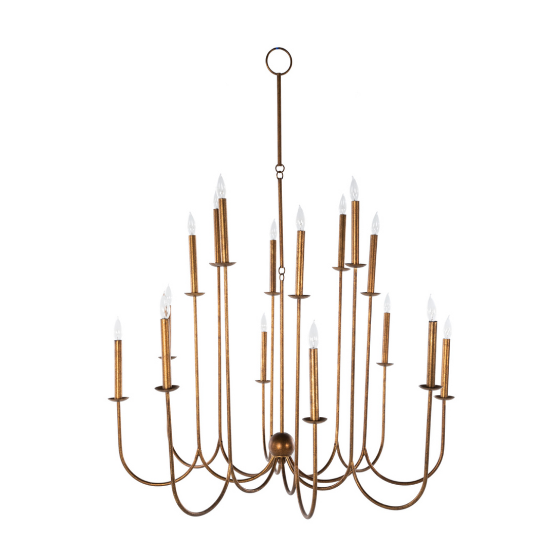 Snow Chandelier Gold - Charmed House Interiors (Kansas City, MO)